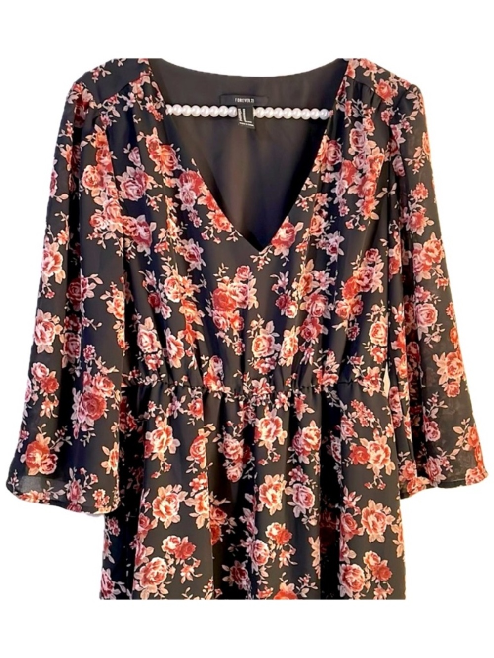 Forever 21 Rose print mini dress